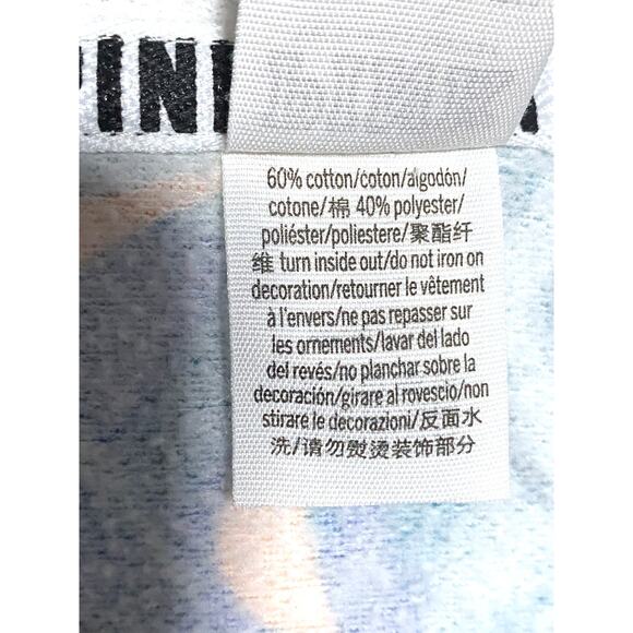 Pink Victorias Secret Spellout Zip Hoodie Jacket XS Tropical Palms Neon Dog Logo - Picture 7 of 7